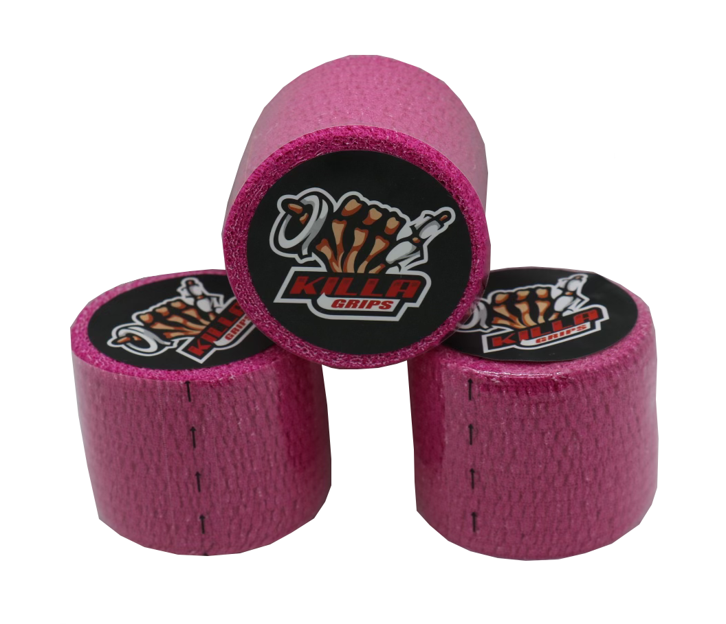 Sweat-Resistant Pink Finger Tape, KillaGrips Pack of 6